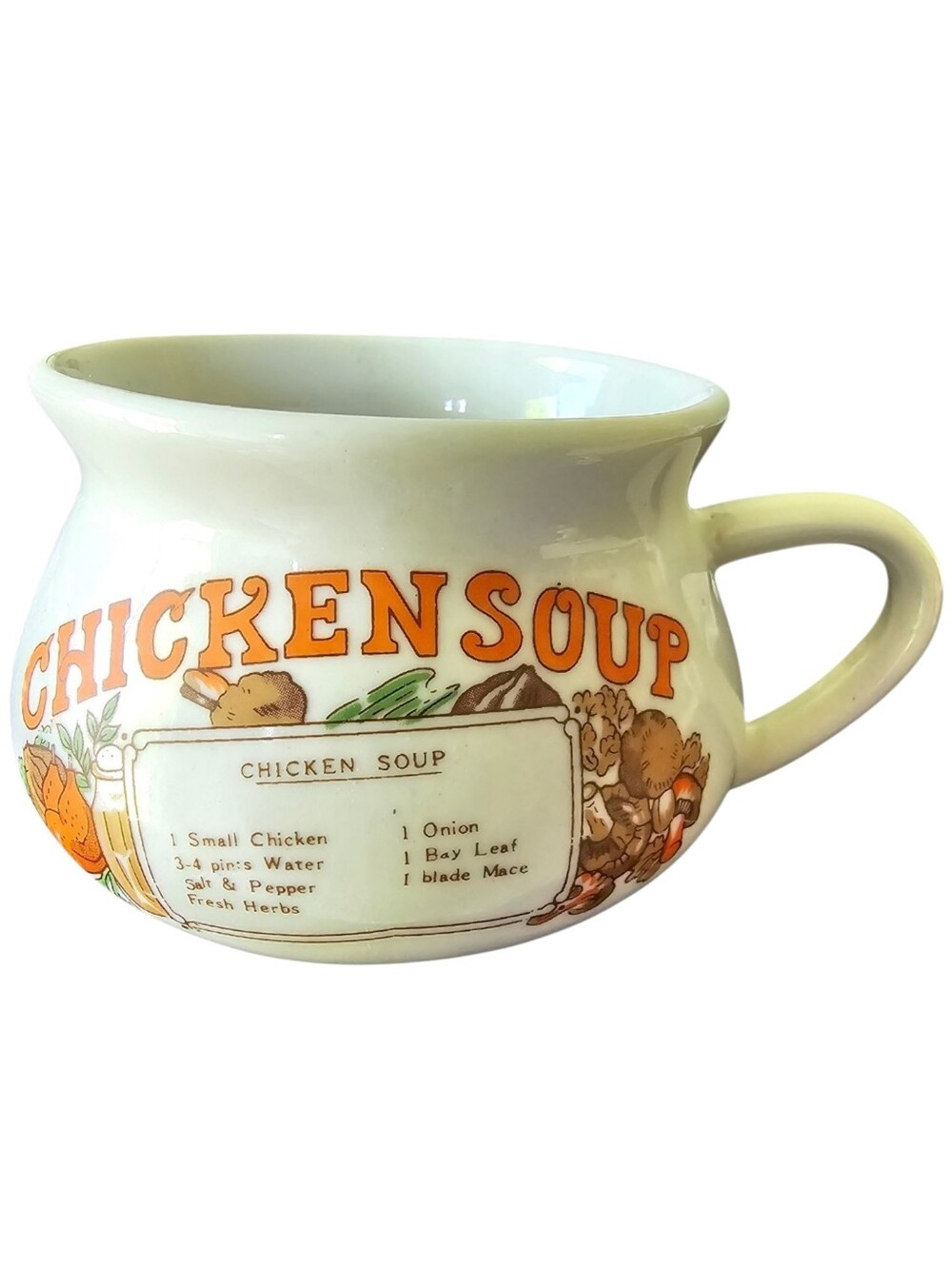 Vintage Chicken Soup Ceramic Mug